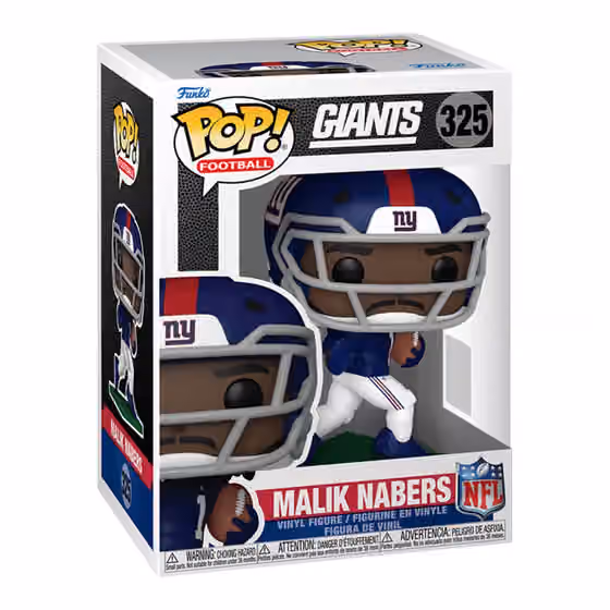 Funko POP! #325 Malik Nabers New York Giants Vinyl NFL Figure view 1