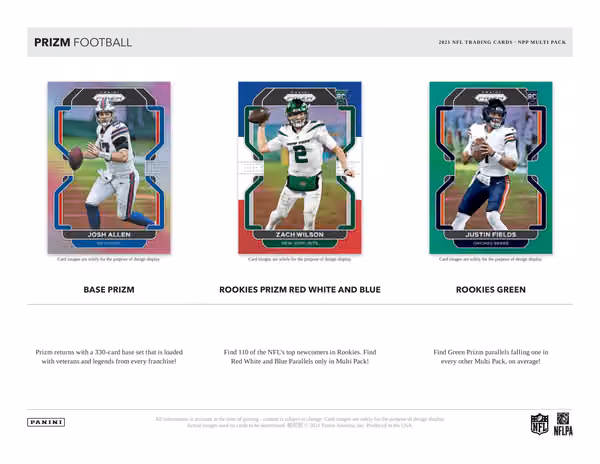2021 Panini Prizm Football Cello Multi-Pack Box NFL view 3