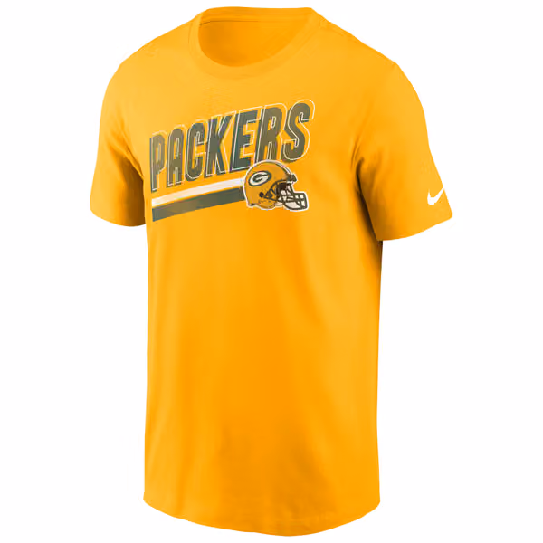 Green Bay Packers Blitz Nike Essential NFL T-Shirt Yellow view 1