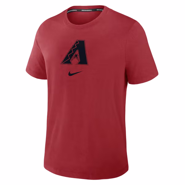 Arizona Diamondbacks Early Work 2025 MLB Authentic Nike Tri-Blend T-Shirt Red view 2
