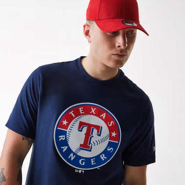 Texas Rangers Team Logo New Era MLB T-Shirt Navy view 5