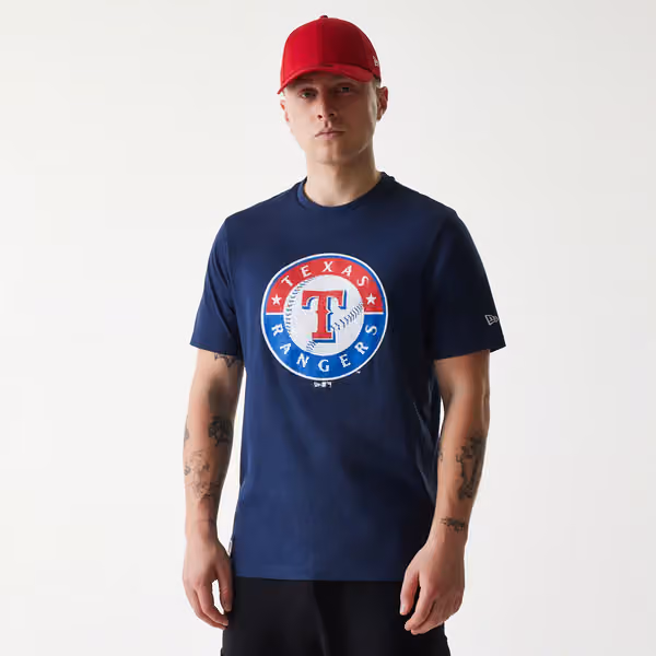 Texas Rangers Team Logo New Era MLB T-Shirt Navy view 1