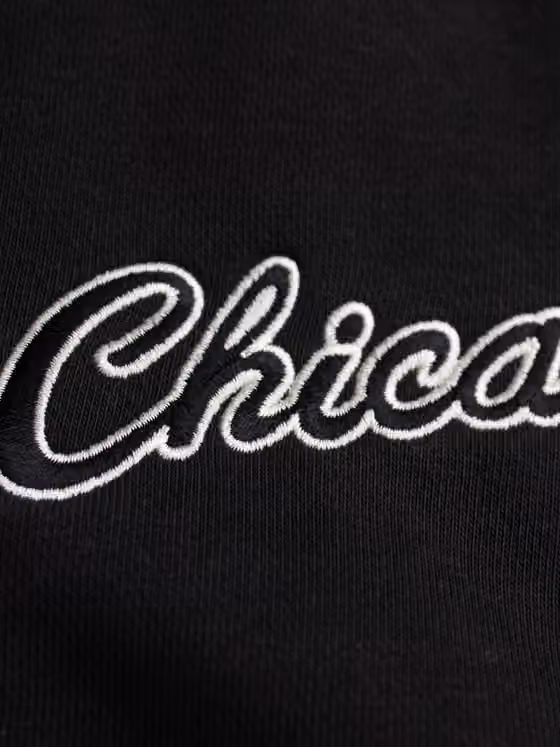 Chicago Bulls Letterman Hooded NBA Jacket Black view 4