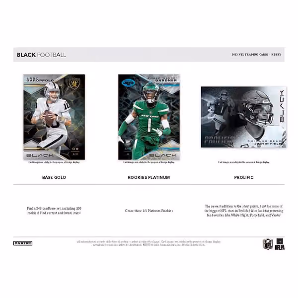 2023 Panini Black Football NFL Hobby Box view 2