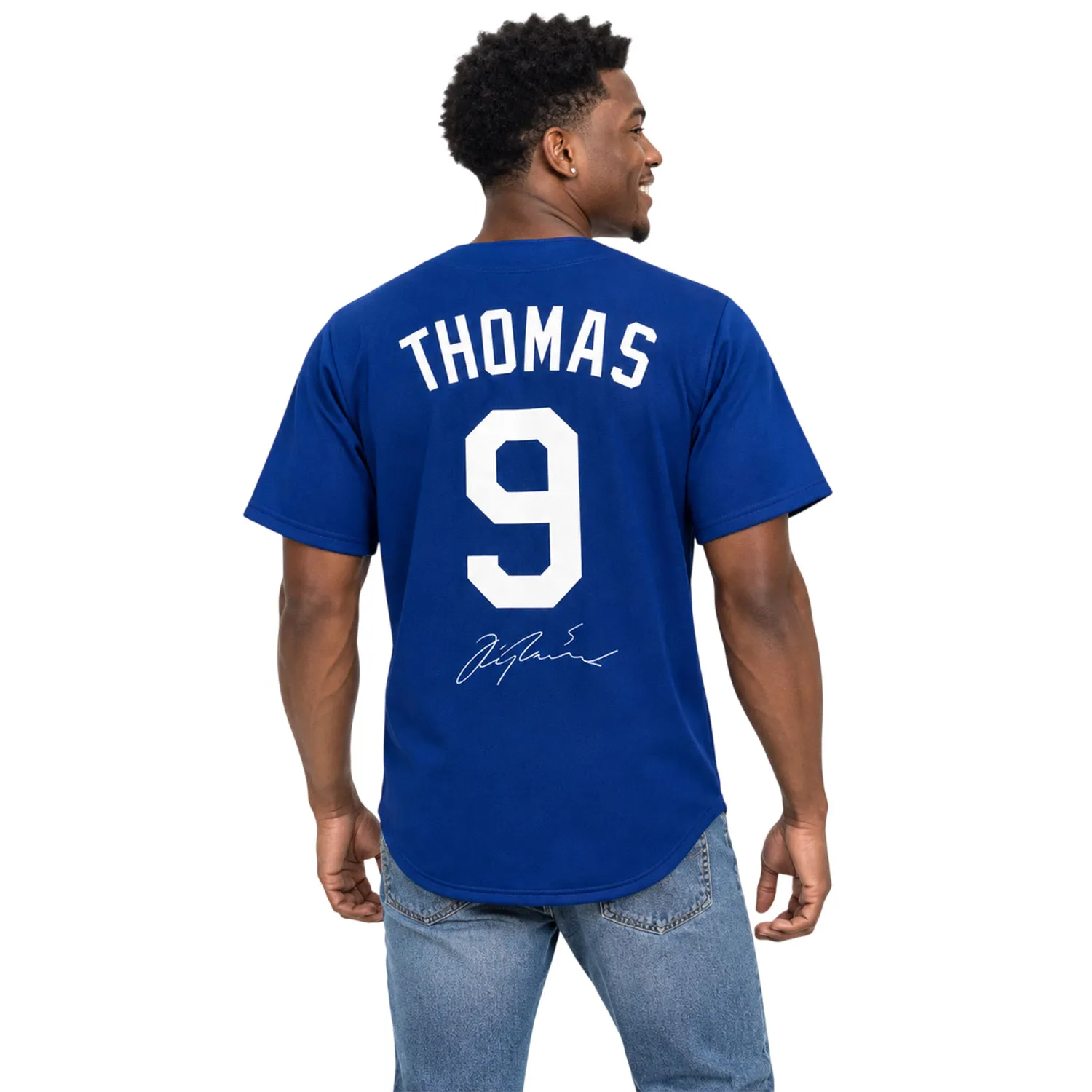Alek Thomas Signature Blue Jersey Powerful Fan Style