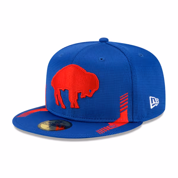 Buffalo Bills Throwback 2021 NFL Sideline New Era 59FIFTY Fitted Cap Home product photo
