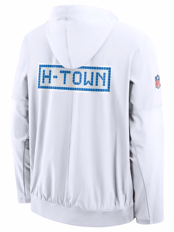Houston Texans 2026 NFL Rivalries Sideline Half-Zip Anorak Jacket White view 3