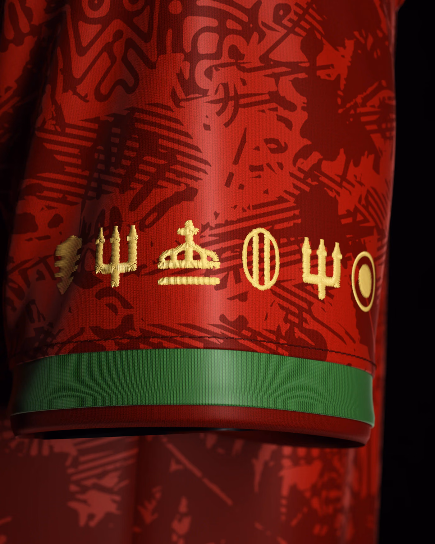 Jersevo Custom Personalized The Siu Jersey - Red left sleeve detail