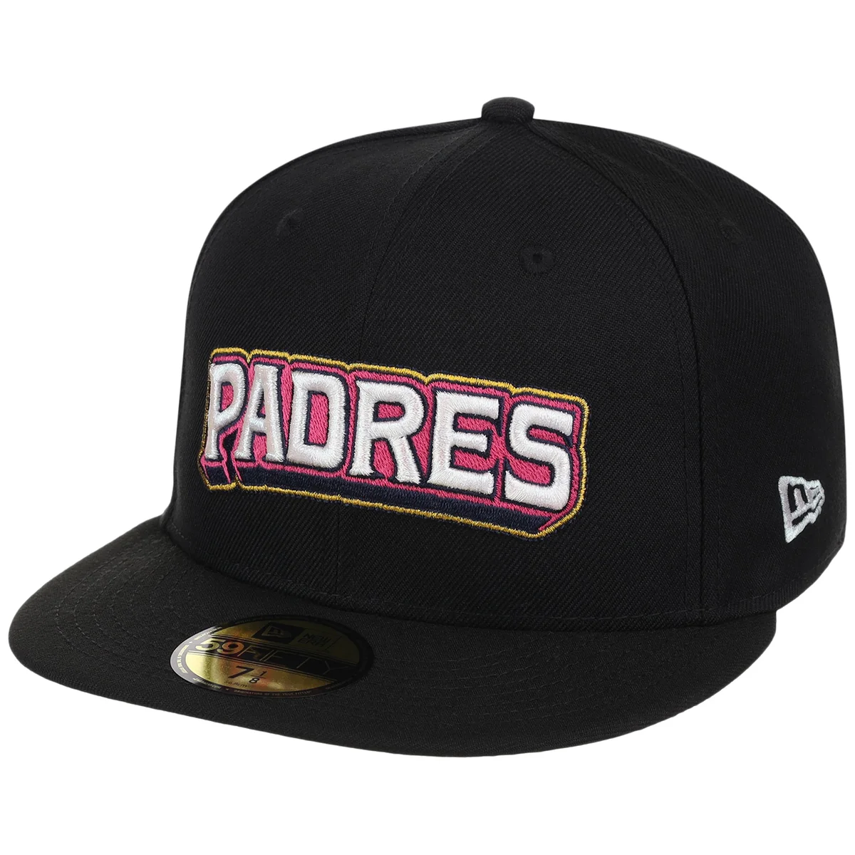 San Diego Padres MLB City Connect - Black Metallics New Era 59FIFTY detail view