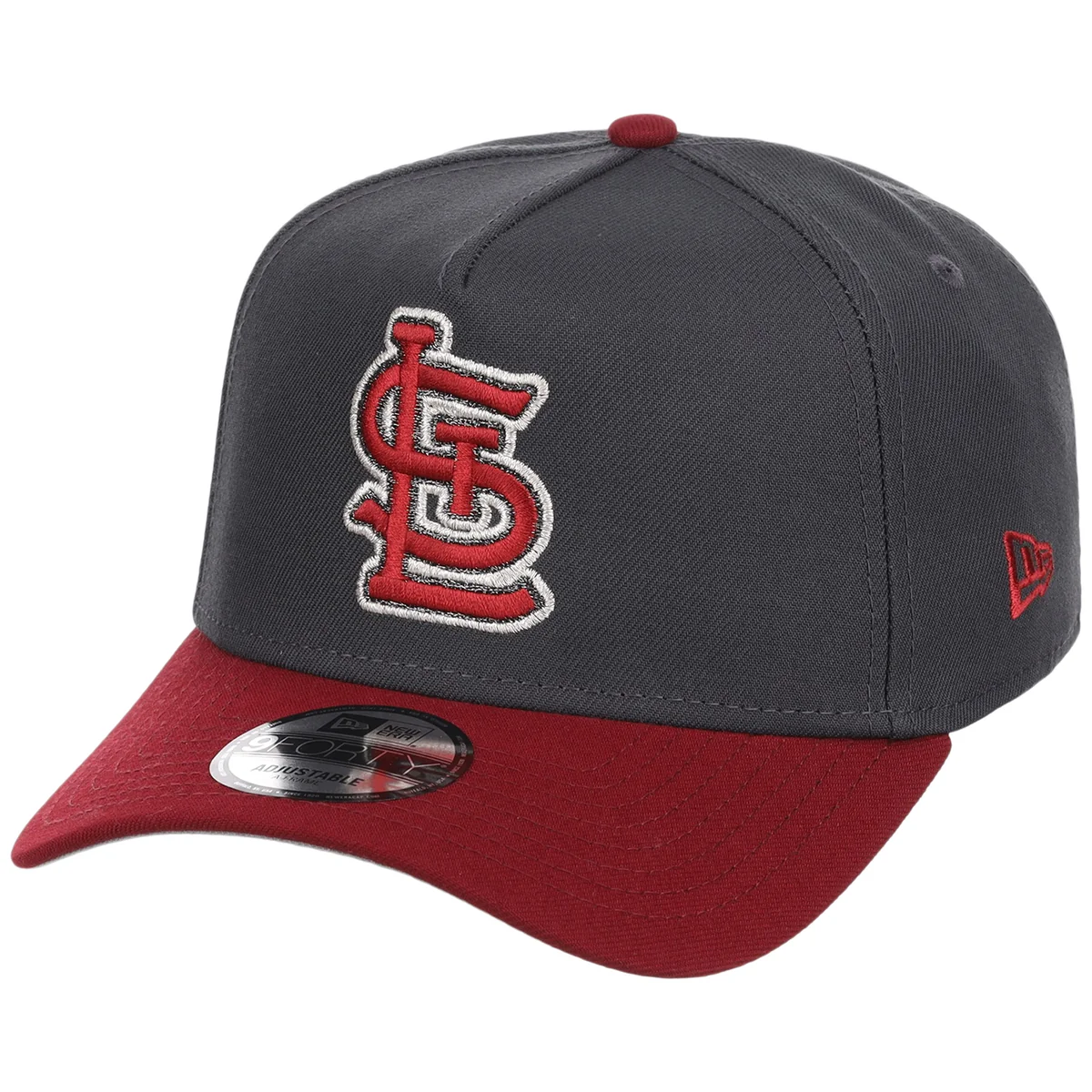 St. Louis Cardinals MLB Graphite x Cardinal FASHION CORE New Era 9FORTY A-Frame detail view