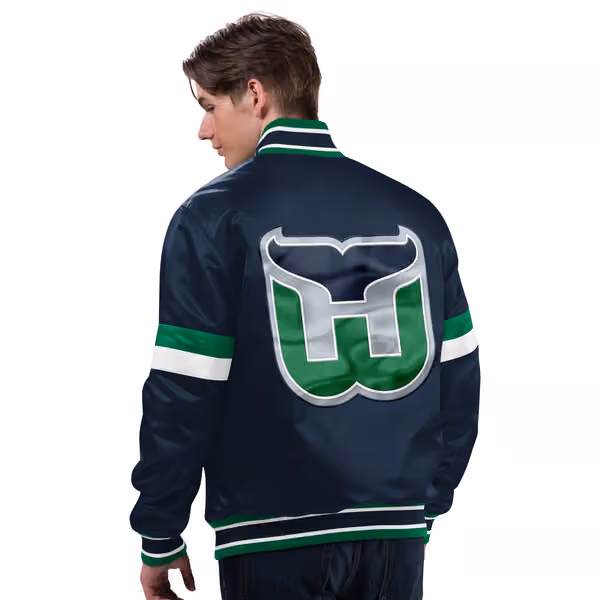 Hartford Whalers Starter Vintage Diveplay NHL Varsity Jacket view 1