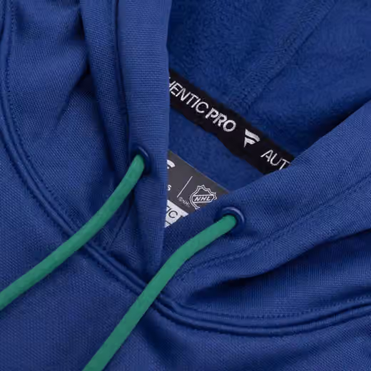 Vancouver Canucks 2024/25 Authentic Pro Rink Tech NHL Hoodie Blue view 4