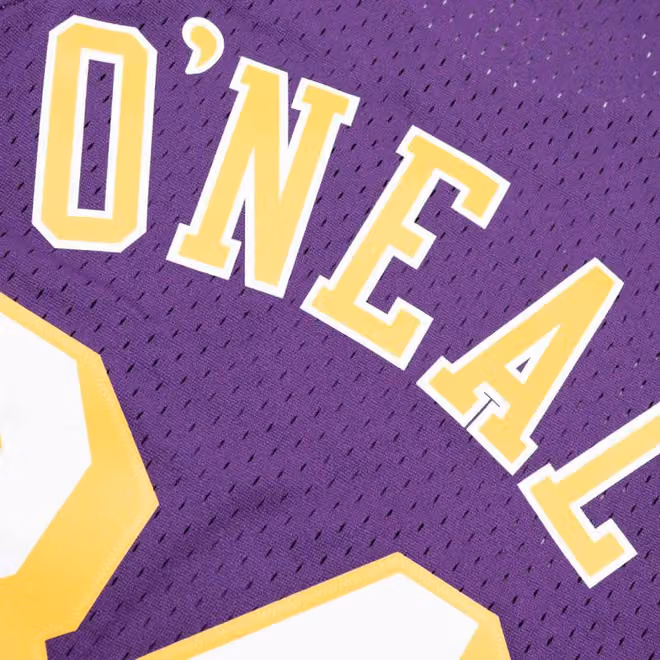 Shaq O'Neal #34 Los Angeles Lakers 1996-97 Swingman NBA Jersey Purple view 5