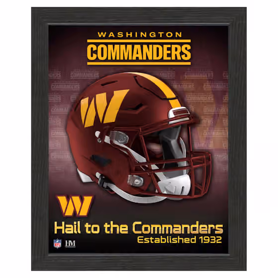 Washington Commanders NFL Team Helmet Framed Photo view 1