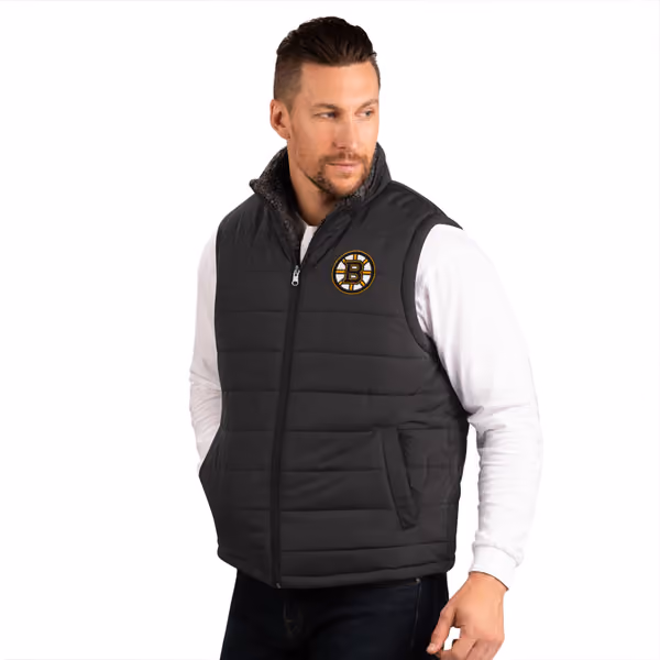 Boston Bruins G-III NHL Reversible Sherpa Winter Vest view 2