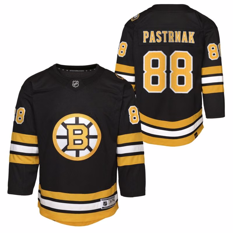 David Pastrnak #88 Boston Bruins Premier NHL Jersey Black (YOUTH) view 1