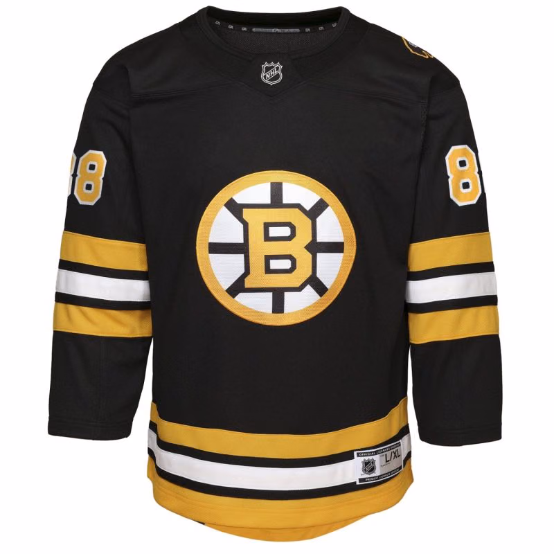 David Pastrnak #88 Boston Bruins Premier NHL Jersey Black (YOUTH) view 2