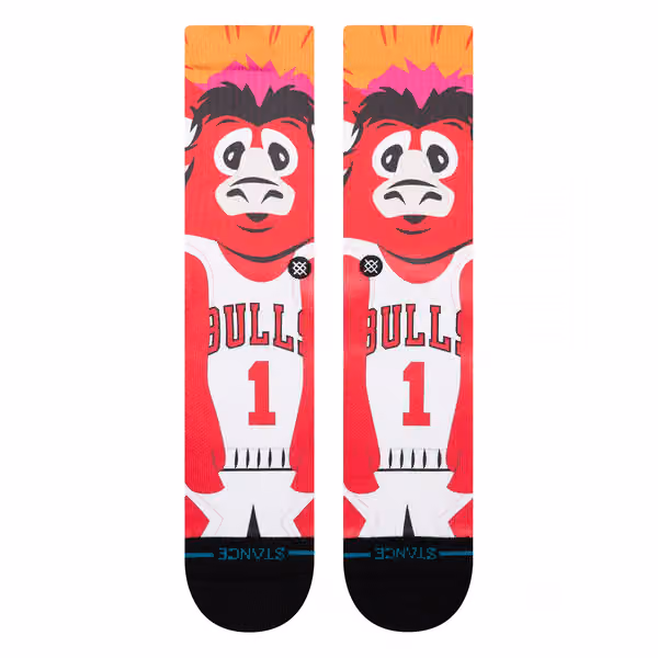 Chicago Bulls Mascot Stance NBA Crew Socken view 2