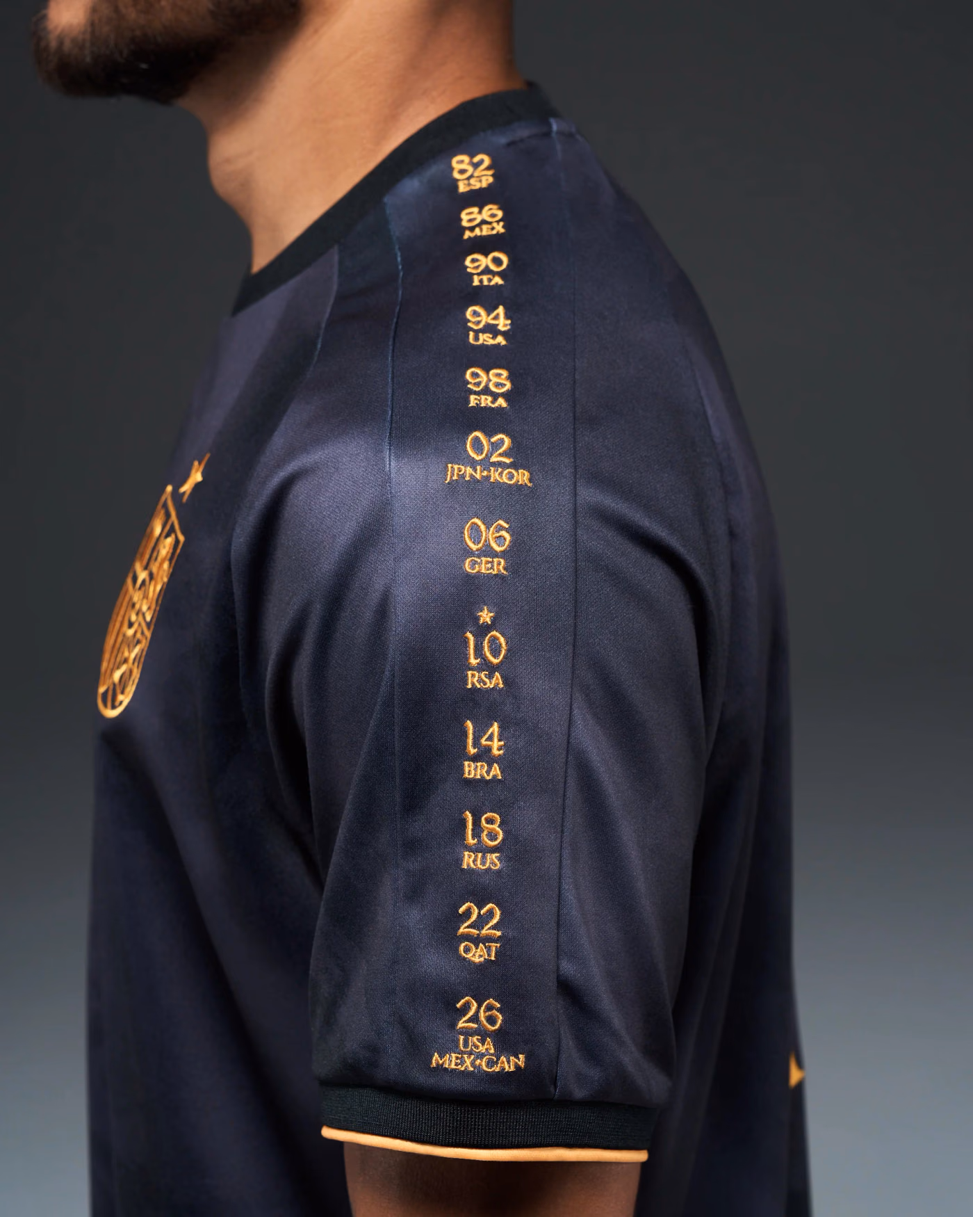 Jersevo Custom Personalized Starboy Heritage Jersey (2026WC Edition) left sleeve detail
