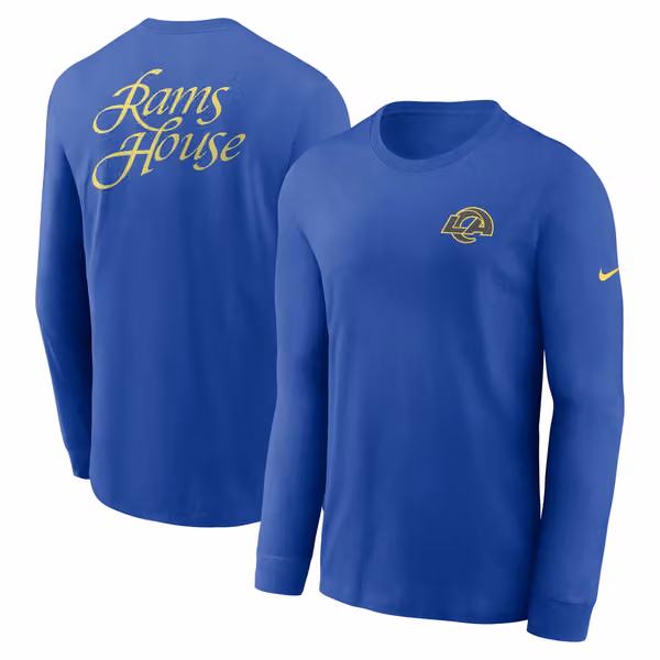 Los Angeles Rams 2025 Rivalries Essential NFL Long Sleeve T-Shirt Blue view 1