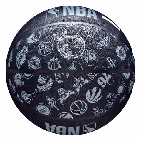 Wilson NBA All Team Basketball Black Matte (Size 7) view 3