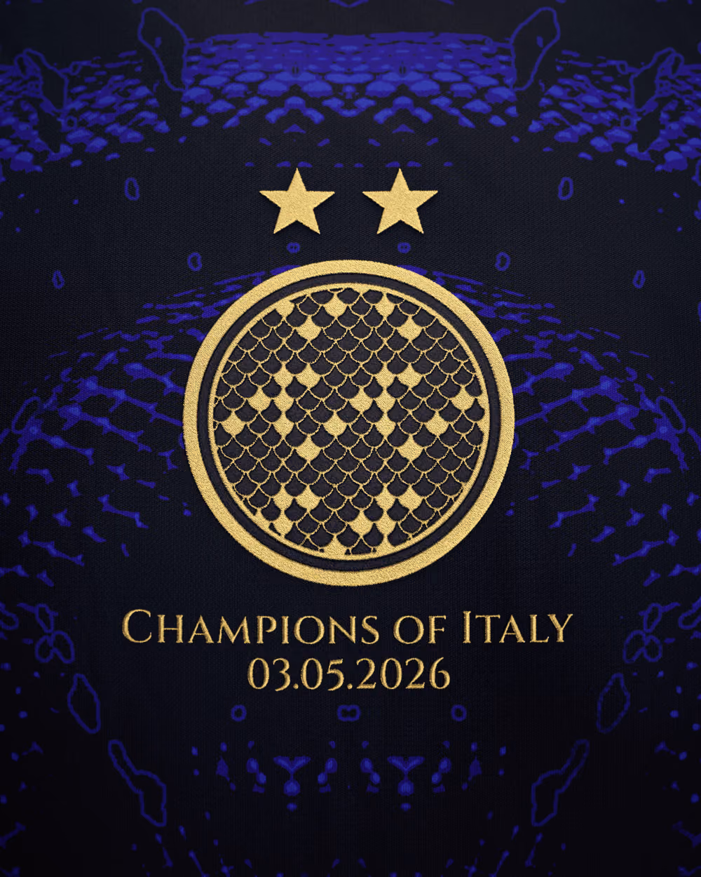 Jersevo Custom Personalized "Il Serpente" 2026 Italian Champions Jersey crest detail