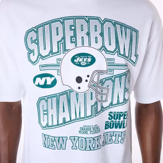 New York Jets Super Bowl III Champs Oversized NFL T-Shirt Black view 3
