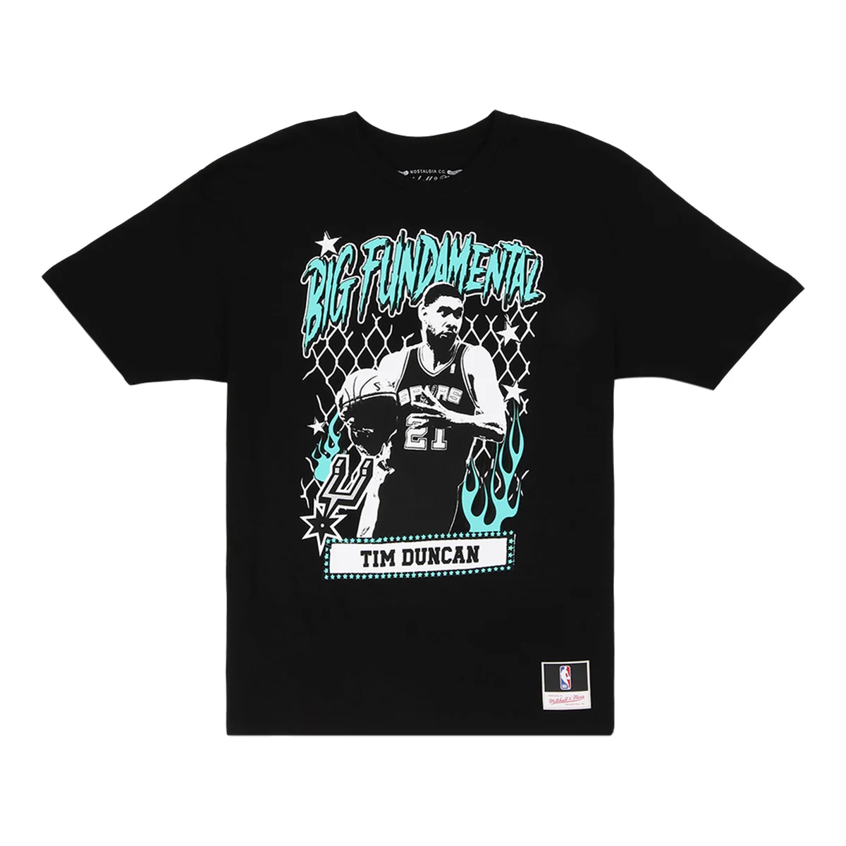 NBA Mitchell & Ness NBA Street Player Tee - San Antonio Spurs front view