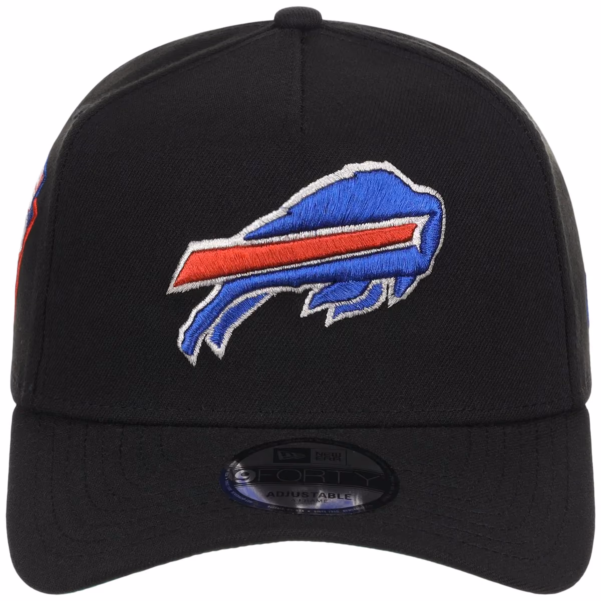 Buffalo Bills NFL Black Dome New Era 9FORTY A-Frame detail view