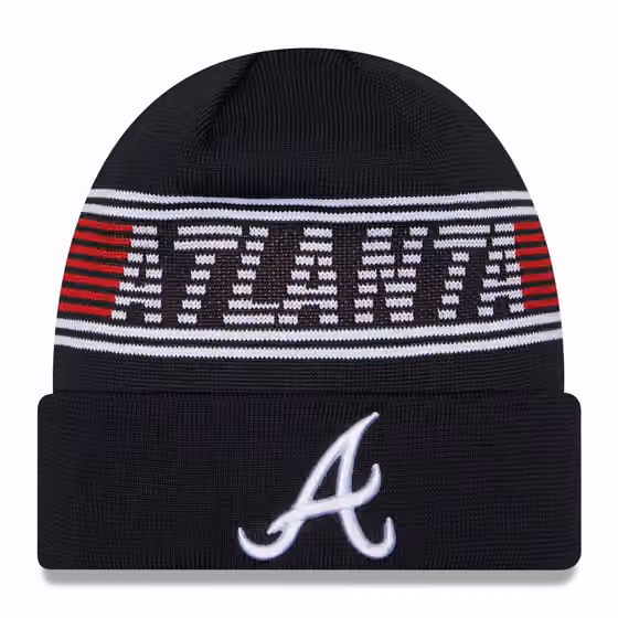 Atlanta Braves Authentic 2024 MLB Clubhouse New Era Beanie Knit product photo