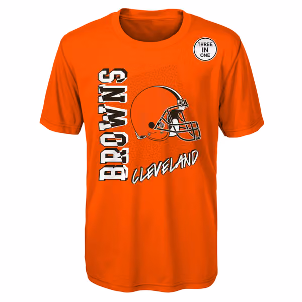 Cleveland Browns NFL Football 3-in-1 Combo Shirt Set (YOUTH) view 2