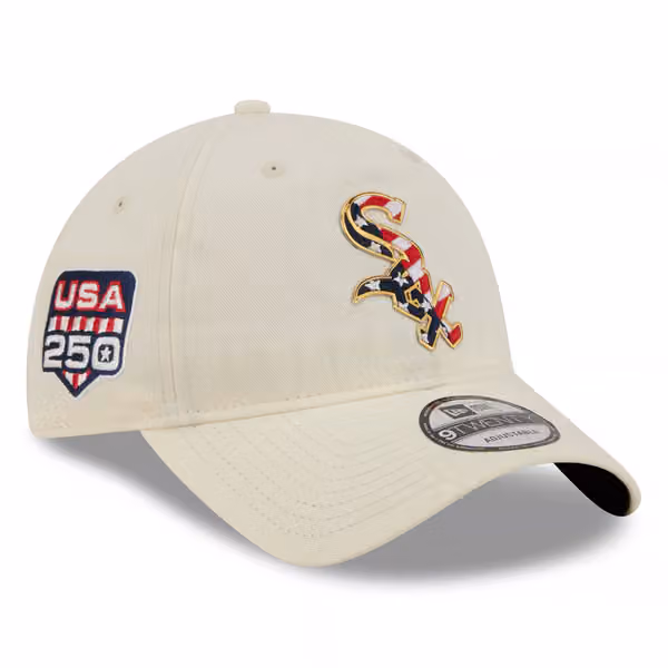 Chicago White Sox 4th of July USA 250 9TWENTY Adjustable Cap Cream product photo