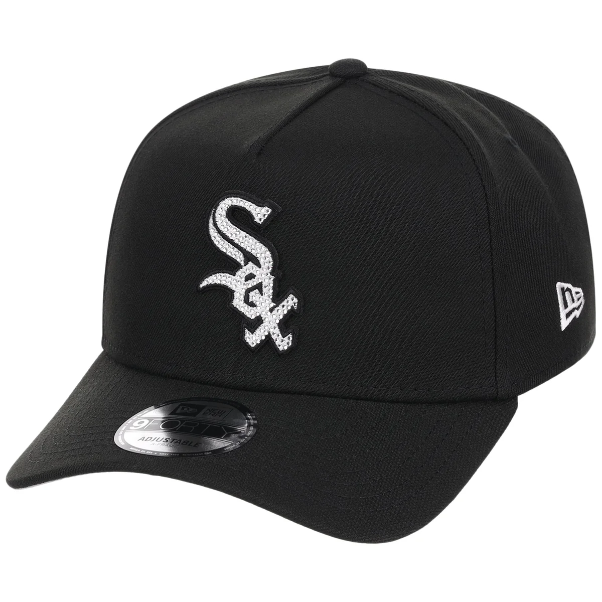 Chicago White Sox MLB Diamond Bling New Era 9FORTY A-Frame detail view