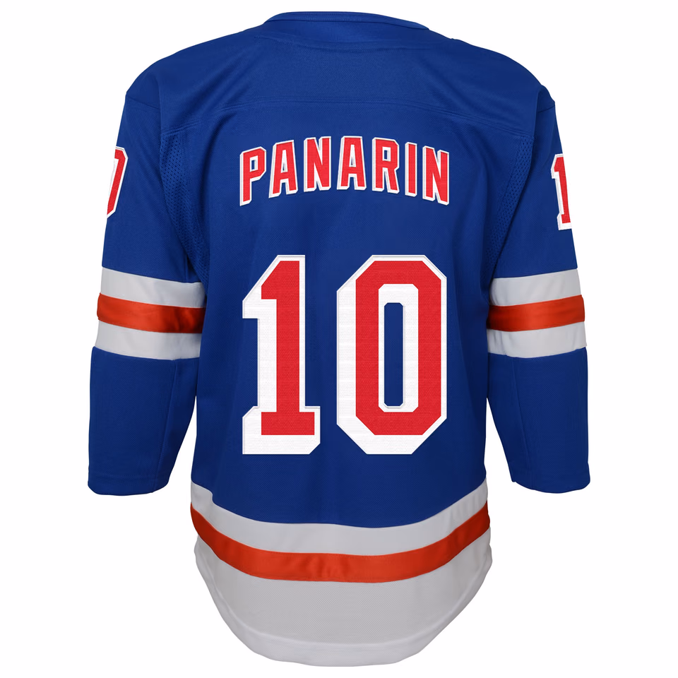 Artemi Panarin #10 New York Rangers Premier Youth NHL Jersey Blue (KIDS) view 3