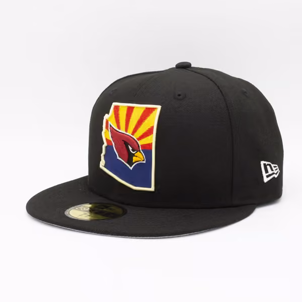 Arizona Cardinals State Flag New Era 59FIFTY Fitted NFL Cap Black product photo