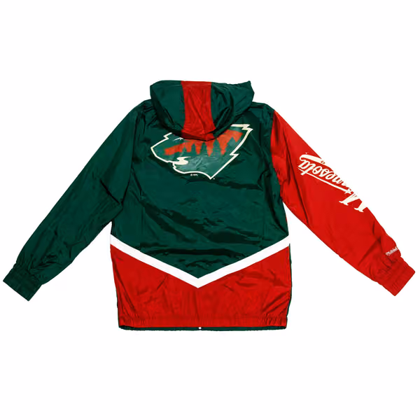 Minnesota Wild Undeniable Mitchell & Ness NHL Windbreaker Jacket view 2