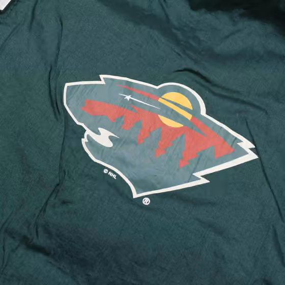 Minnesota Wild Undeniable Mitchell & Ness NHL Windbreaker Jacket view 3