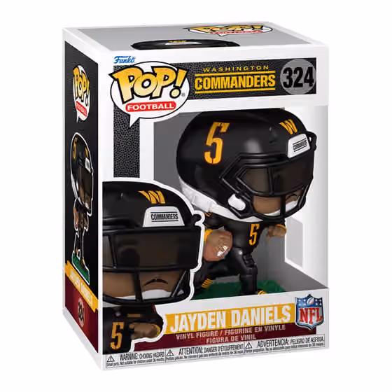 Funko POP! #324 Jayden Daniels Washington Commanders Vinyl NFL Figure view 1