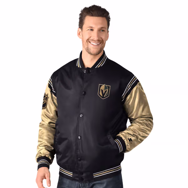 Vegas Golden Knights Enforcer NHL Varsity Satin Jacket view 1