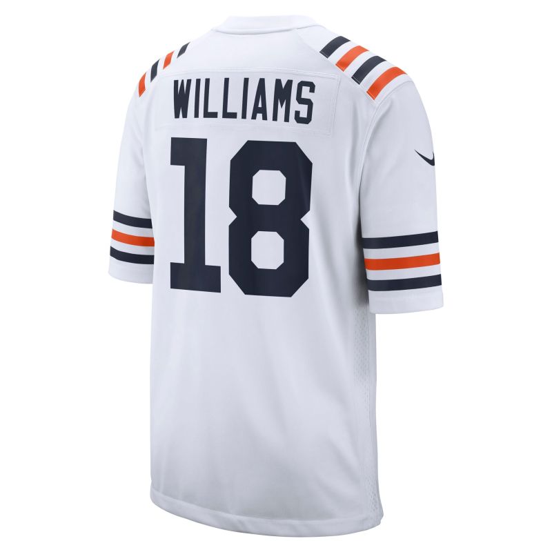 Caleb Williams #18 Chicago Bears Game NFL Jersey Alternate White view 3