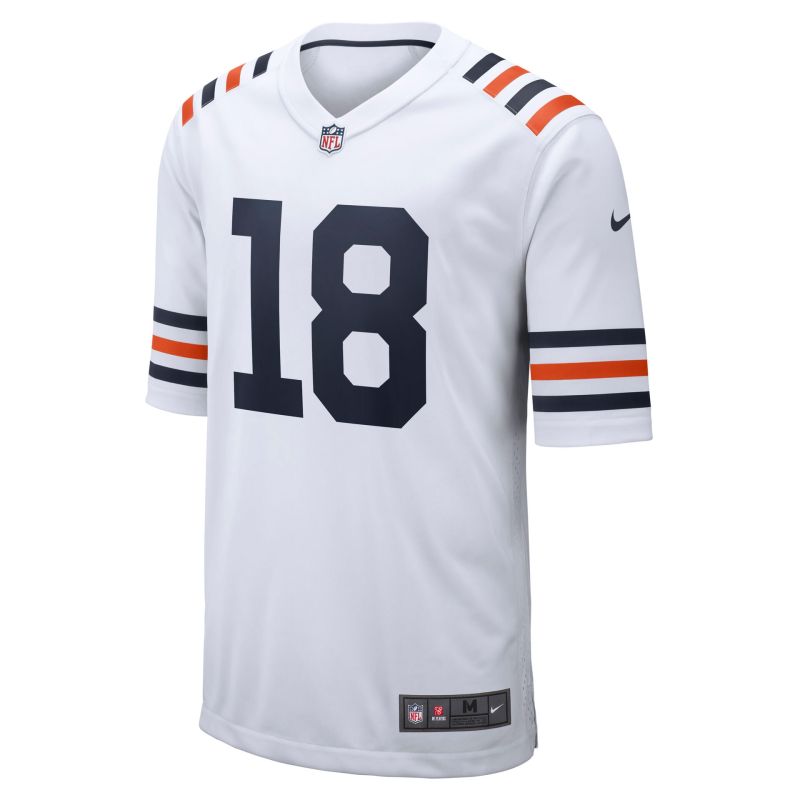 Caleb Williams #18 Chicago Bears Game NFL Jersey Alternate White view 2