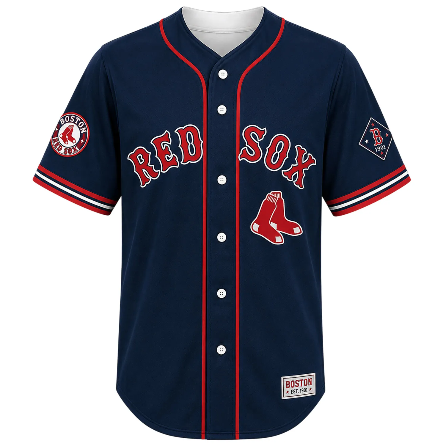 Custom Name Number Red Sox Jersey – Bold Fan Style