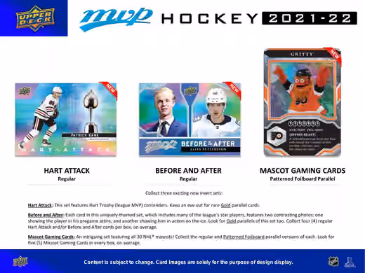 2021/22 Upper Deck MVP Hockey Hobby Box NHL view 2