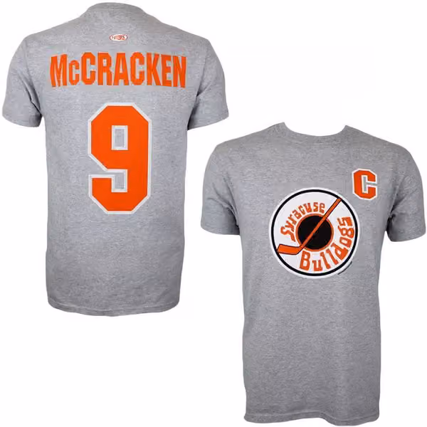 Slapshot Syracuse Bulldogs Tim "Dr. Hook" McCracken #9 Hockey T-Shirt view 1
