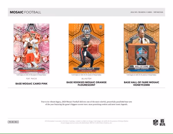 2024 Panini Mosaic Football NFL Fat-Pack Box view 2