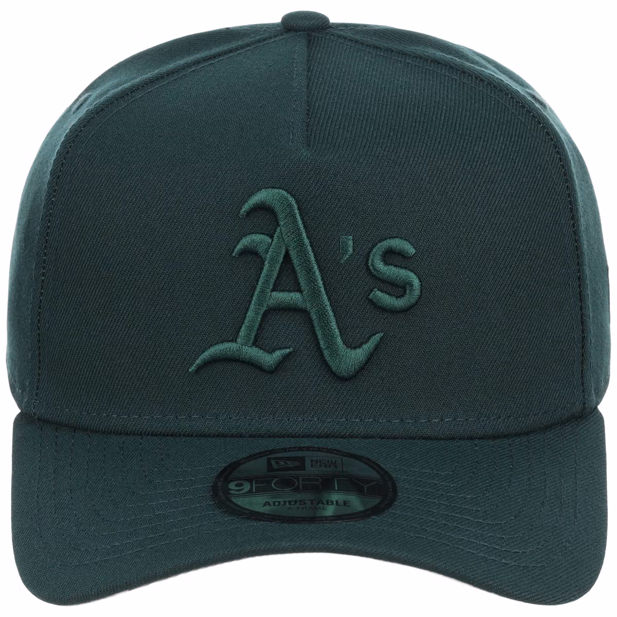 Oakland Athletics MLB Dark Green FASHION CORE New Era 9FORTY A-Frame detail view