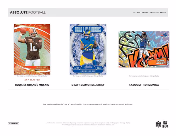 2025 Panini Absolute Football NFL Retail Box view 5
