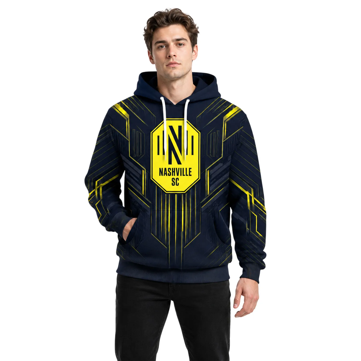 Nashville SC Hoodie Personalized Bold Cyber Design