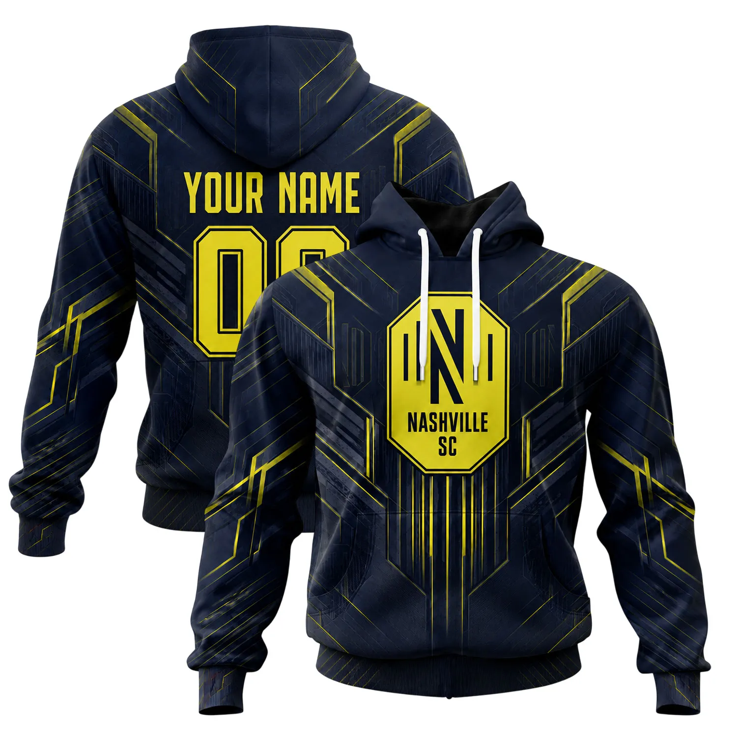 Nashville SC Hoodie Personalized Bold Cyber Design