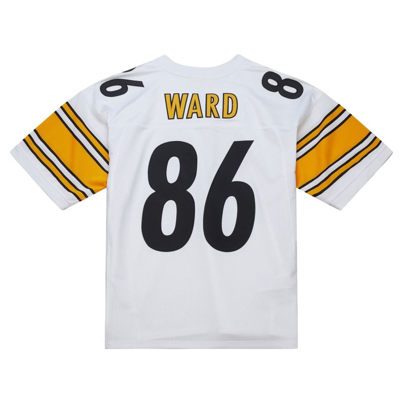 Hines Ward #86 Pittsburgh Steelers 2005 Authentic Throwback NFL Jersey White view 2